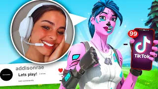 I asked 100 TIK TOK Celebrities to play FORTNITE with me...