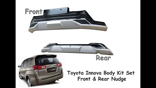 How to Install Bumper Nudge Guard Body Kit  Front & Rear  Under Runner Bumper on Toyota  INNOVA 2021
