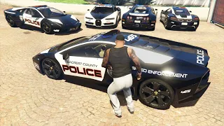 GTA 5: Stealing Super Police Cars with Franklin #2 (GTA 5 Collecting Expensive Cars)