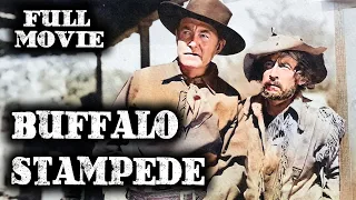 BUFFALO STAMPEDE - Randolph Scott, Buster Crabbe - Free Western Movie [English]