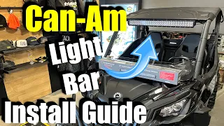 Can-Am Maverick sport lightbar install / How to Install An Aftermarket Light Bar on A Can-Am