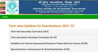 Term Wise Syllabus For Classes 9&10 For 2021-22 Computer Application (165) & IT(402).