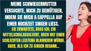 Absolventin einer Elite-Musikschule und Schwiegermutter verlangt, dass ich auf der Hochzeit singe...