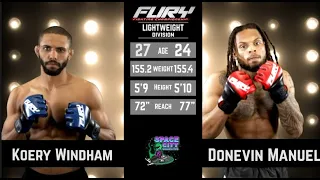 Fury 87 Prelims Koery Windham vs Donevin Manuel