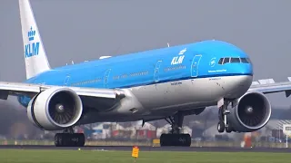 BIG PLANES, Heavy Aircraft Landing At The Polderbaan, Amsterdam Schiphol Airport A380, B747, A350