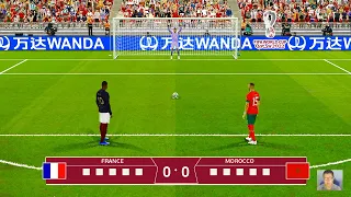 France vs Morocco - Penalty Shootout | FIFA World Cup 2022 | Mbappe vs Hakimi | PES Gameplay