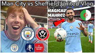 MAGICAL MAHREZ SCORES A WEMBLEY HAT-TRICK AS CITY SMASH BLADES! | Man City vs Sheffield United Vlog