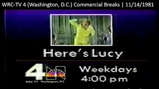 WRC-TV 4 (NBC) Commercial Breaks | 11/14/1981