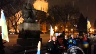 Ukrainian National Anthem by Ukrainians in Winnipeg 25.11.2013