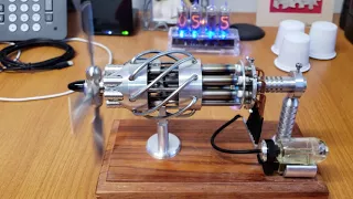 16 cylinder butane powered Stirling engine.