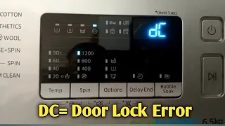 How to repair DC error code samsung washing machine, Front load washing machine DC error code solve