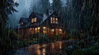 The sound of heavy rain and light thunder make you fall into a deep sleep in 10 minutes.