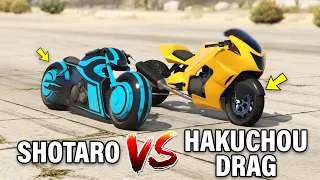 GTA 5 ONLINE - HAKUCHOU DRAG VS SHOTARO (WHICH IS FASTEST?)