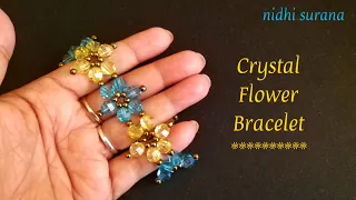 ⚜️ Crystal Flower Bracelet || Colourful Pulsera Tutorial DIY (0307)