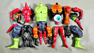 Merakit mainan Hulk Smash, Iron man, Venom carnage, Monster eyeball head