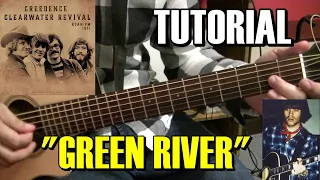 COMO TOCAR "Green river" de Creedence Clearwater Revival Tutorial guitarra acústica/criolla completo