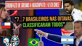 CHILENOS DEBATEM CLASSIFICAÇÃO DO GRÊMIO E DESESPERO ARGENTINO COM OS SETE BRASILEIROS NAS OITAVAS