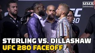 Aljamain Sterling And T.J. Dillashaw Exchange Words During Animated Faceoff | UFC 280 | MMA Fighting