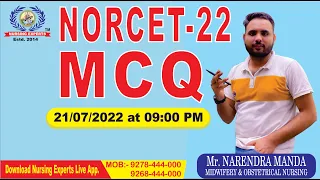 NORCET 2022 MCQ BY MANDA SIR