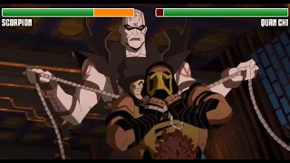 Scorpion vs. Quan Chi WITH HEALTHBARS | HD | Mortal Kombat Legacy: Scorpion's Revenge