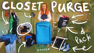 MASSIVE closet declutter // purge & pack with me