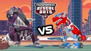 Transformers Rescue Bots: Disaster Dash - Optimus vs Boss MorBot