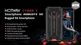 HOTWAV CYBER 7 5G Защищенный смартфон IP68 IP69K — 8 ГБ ОЗУ и 128 ГБ ПЗУ — Android 11 — Распаковка