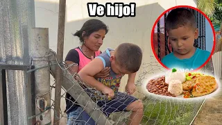 mandaba a su hijo a comer donde la vecina porque no tenía nada que darle 😥 lindo final ❤️