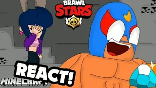 EL PRIMO & BIBI IN MINECRAFT #2 - Brawl Stars + Minecraft animation REACTION