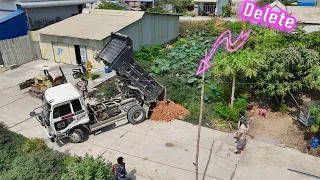 Perfect Project, First Start New Project Pour Soil Near The House, Operator Dozer D20P Push Soil