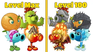 PvZ 2 All Plants Level 1 Vs Level Max Vs Level 100 Vs Gargantuar Pirate