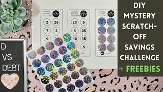 DIY / Freebie Friday: how to make a mystery scratch off savings challenge & how to get one free!