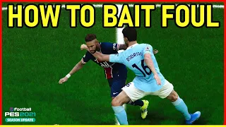 PES2021 How To Use Finesse Dribble To Bait Foul | Tips For New Players