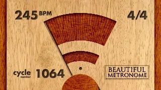 245 BPM 4/4 Wood Metronome HD