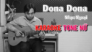 Dona Dona (Francais) - Karaoke Guitar - Tone Nữ - Key Bm