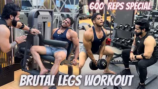 Brutal Legs Workout|| 600 Reps || Aj Pankaj Langda Hogaya🤣