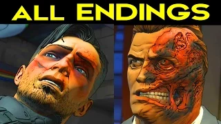 BATMAN Telltale Episode 4 ALL ENDINGS - Go to Wayne Enterprises / Go to Wayne Manor