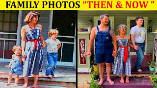 People Absolutely Nailed Their Family Photo Recreations | Then and Now