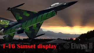 Spectacular Sunset F-16 Dream Viper Sanicole Airshow + Flares Dusk