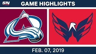 NHL Highlights | Avalanche vs. Capitals - Feb. 7, 2019
