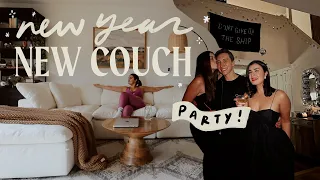Life in NYC vlog: New year's party + *NEW* COUCH