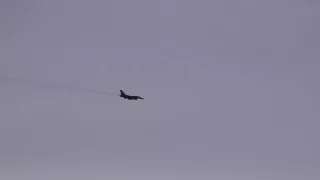 Strafing F-16 Nordhorn range shooting