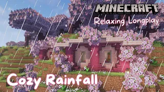 Minecraft Longplay | Rainy Cherry Blossom Hobbit Hole (no commentary) 1.20