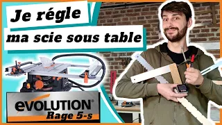 Scie sur table (Evolution Rage 5-s REGLAGE)