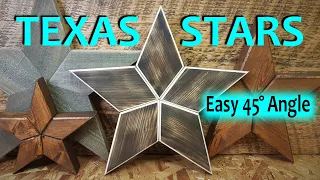 Texas Stars: Easy 45 Degree Angles, No Jigs! Easy Woodworking Project