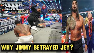 Why Jimmy Uso Betrayed Jey Uso? - WWE SummerSlam 2023 Highlights