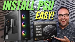 How to install a Power Supply in a PC & Connect PSU Cables