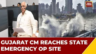 Gujarat CM Reaches State Emergency Operation Centre, Monitors Cyclone Preparedness