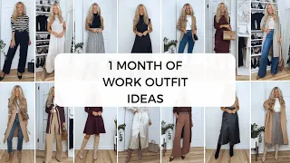 1 MONTH OF WORK OUTFIT IDEAS | Professional Work Office Wear Lookbook Fall