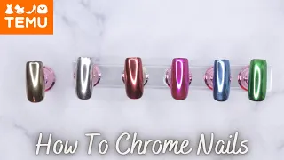 How To Use Chrome Powder on Nails Part 2 | Temu Finds | Cheap Nail Supply Haul | Nail Art Haul